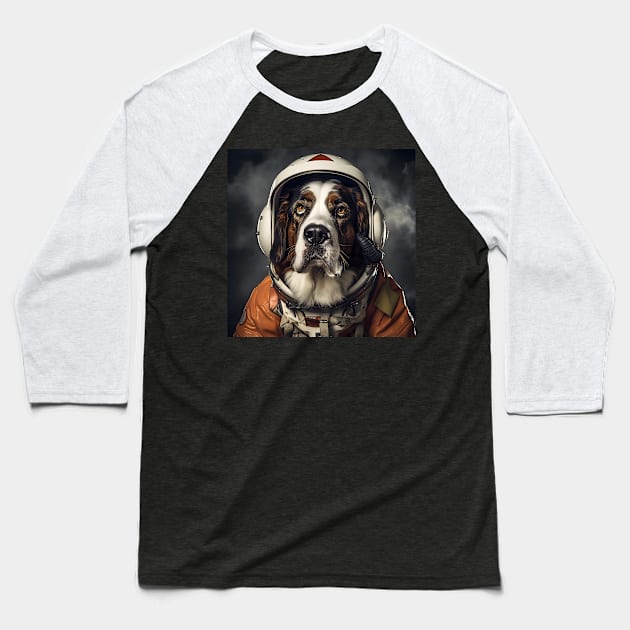 Astro Dog - St. Bernard Baseball T-Shirt by Merchgard